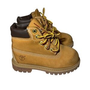 Timberland Toddler Leather Wheat Nubuck Boots Size 7